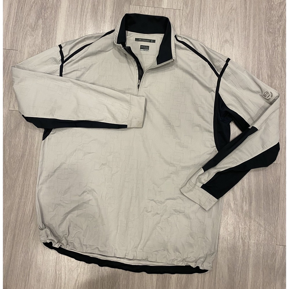 Nike Tiger Woods Collection Pullover Mens Large Gray 1/4 Zip Dri‎ Fit Golf Shirt